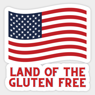 Land of the Gluten Free - 4th of July Sticker